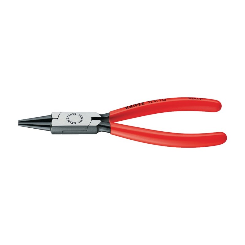 Pince à becs ronds DIN ISO 5745 L. 140 mm tête polie revêtement en plastique KNIPEX Pince à becs ronds DIN ISO 5745 L. 140 mm tête polie revêtement en plastique KNIPEX