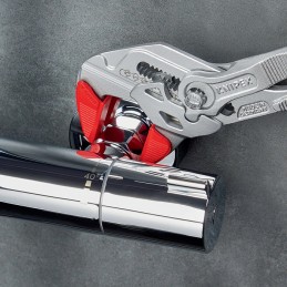 Pince-clé KNIPEX Lg 250 mm envergure 52 mm chromé revêtement en plastique KNIPEX