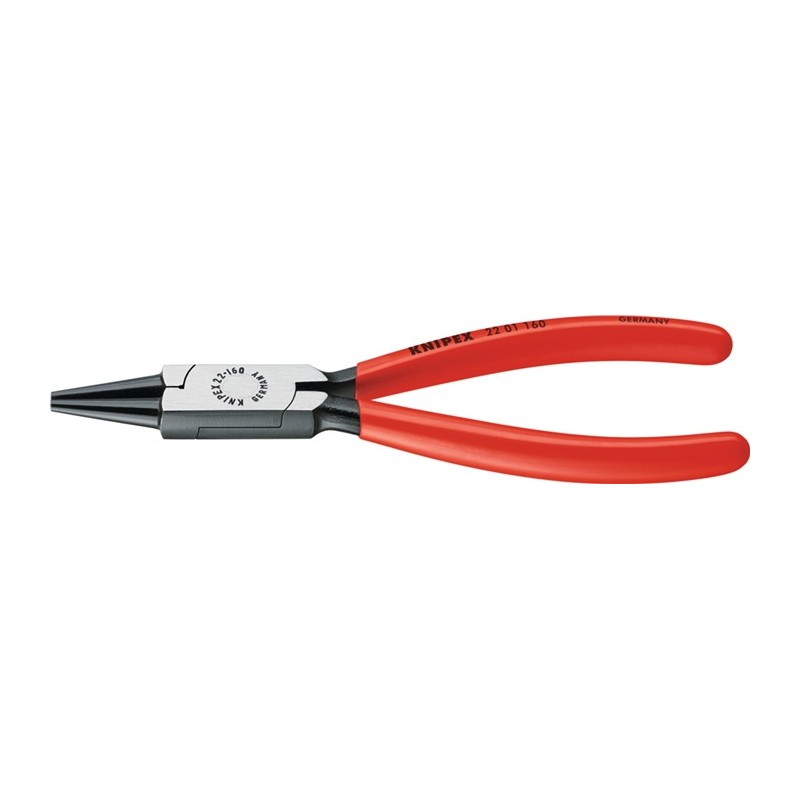 Pince à becs ronds DIN ISO 5745 L. 160 mm tête polie revêtement en plastique KNIPEX Pince à becs ronds DIN ISO 5745 L. 160 mm tête polie revêtement en plastique KNIPEX