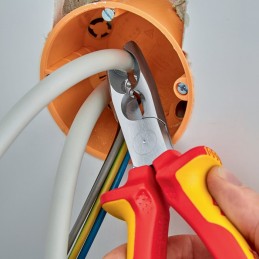 Pince KNIPEX à dénuder longueur 165 mm chromé gaines multicomposant KNIPEX