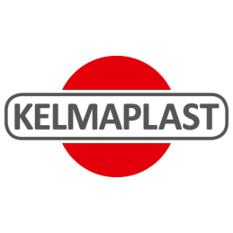 Bande de marquage longueur 500 m largeur 80 mm hachuré rouge/blanc 500 m/carton KELMAPLAST