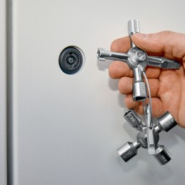 Clé d'armoire de commande TwinKey® 6 fonctions avec aimant liaison KNIPEX
