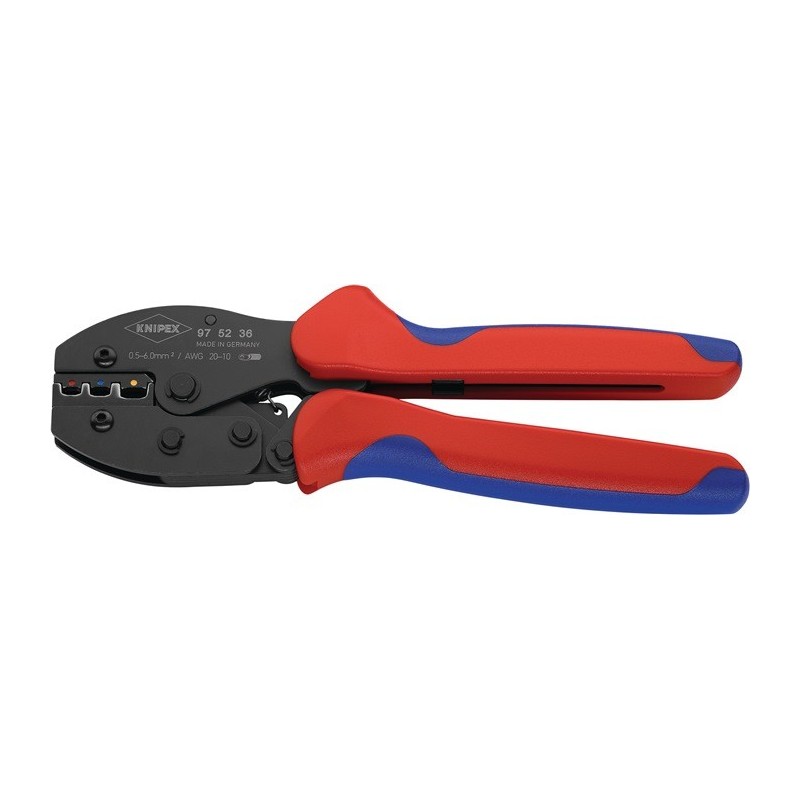 Pince KNIPEX à sertir PreciForce® longueur 220 mm 0,5- 6 (AWG 20-10) mm² 487 g p.isol.cosses de câble KNIPEX