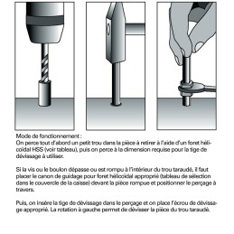 Jeu d'extracteurs de vis 49-U-B M 5-M 16 25 pièces foret HSS adapté inclus KUKKO