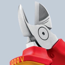 Pinces coupantes diagonales L. 160 mm av. protection antidérapante gaines à 2 comp.KNIPEX