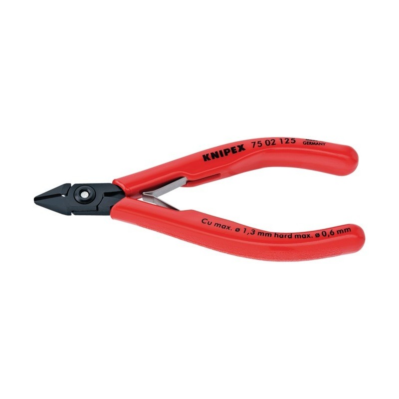 Pince KNIPEX coupante latérale électronique longueur 125 mm forme 0 facette oui KNIPEX