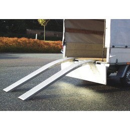 Rampe de chargement 400 kg sans bord L. 1500 mm l. surfaces roulement 180 mm largeur des rails 215 mm