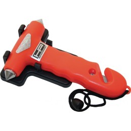 Marteau de secours plastique robuste L150xl95xH27mm poids 0,19 kg orange