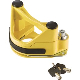 Antivol pour remorque acier, revêtement par poudre L225xl200xH110 mm poids 1,95 kg jaune emballage LS