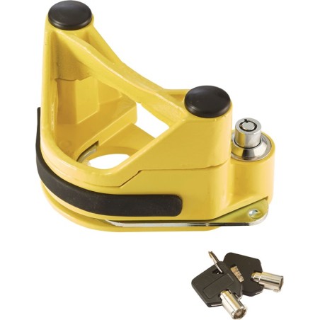 Antivol pour remorque acier, revêtement par poudre L225xl200xH110 mm poids 1,95 kg jaune emballage LS
