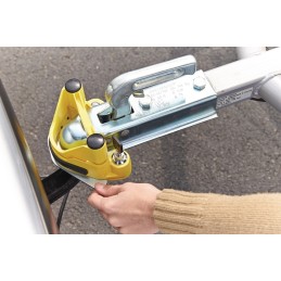 Antivol pour remorque acier, revêtement par poudre L225xl200xH110 mm poids 1,95 kg jaune emballage LS