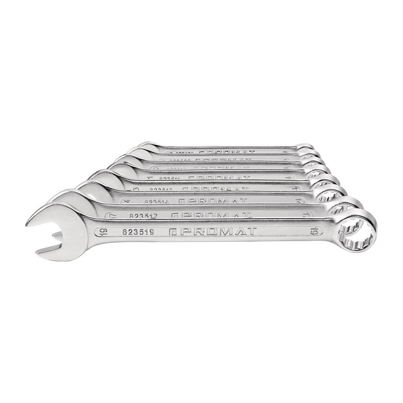 Jeu de clés mixtes 12 pièces ouverture de clé 6 à 22 mm forme A acier au chrome-vanadium PROMAT Jeu de clés mixtes 12 pièces ouverture de clé 6 à 22 mm forme A acier au chrome-vanadium PROMAT