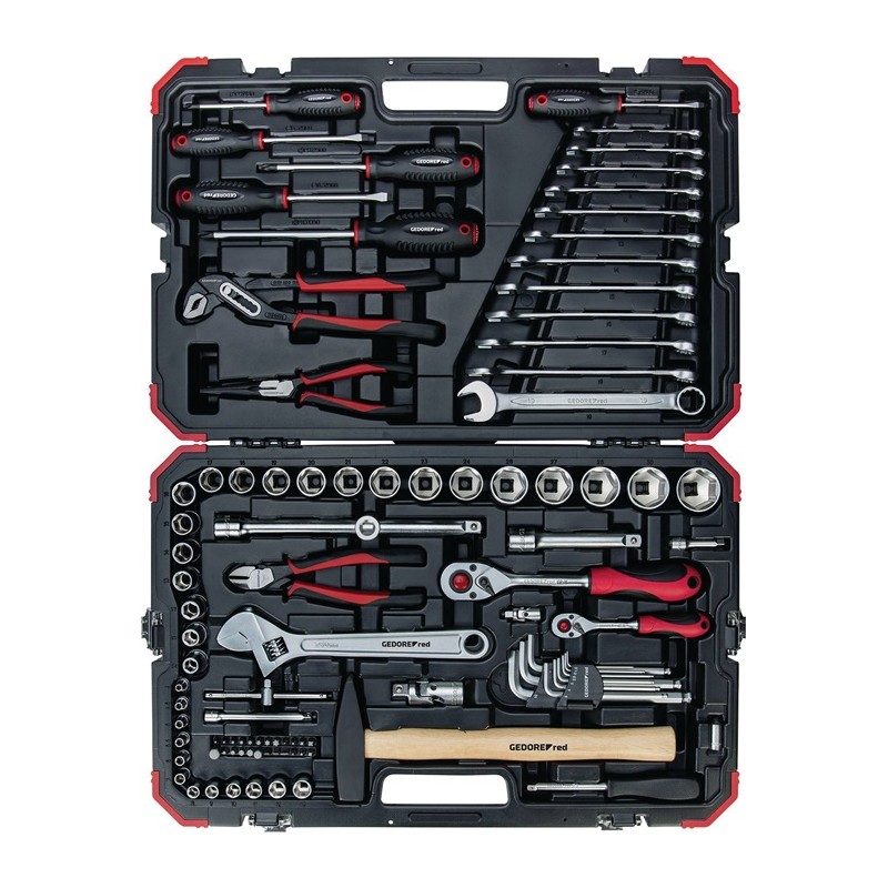 Valise de douilles/d'outillage à main R4600 3100 100 pièces SW 4-32 mm GEDORE RED Valise de douilles/d'outillage à main R4600 3100 100 pièces SW 4-32 mm GEDORE RED
