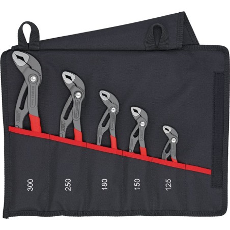 Jeu de pinces Cobra®-Set contenu 5 pièces gris atramenté boîte en carton KNIPEX