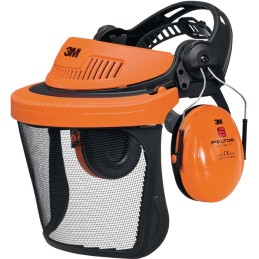 Combinaison de protect. faciale/auditive G5V5CH51 Visière réticulée acier inoxydable EN 1731 EN 352-1-3 3M