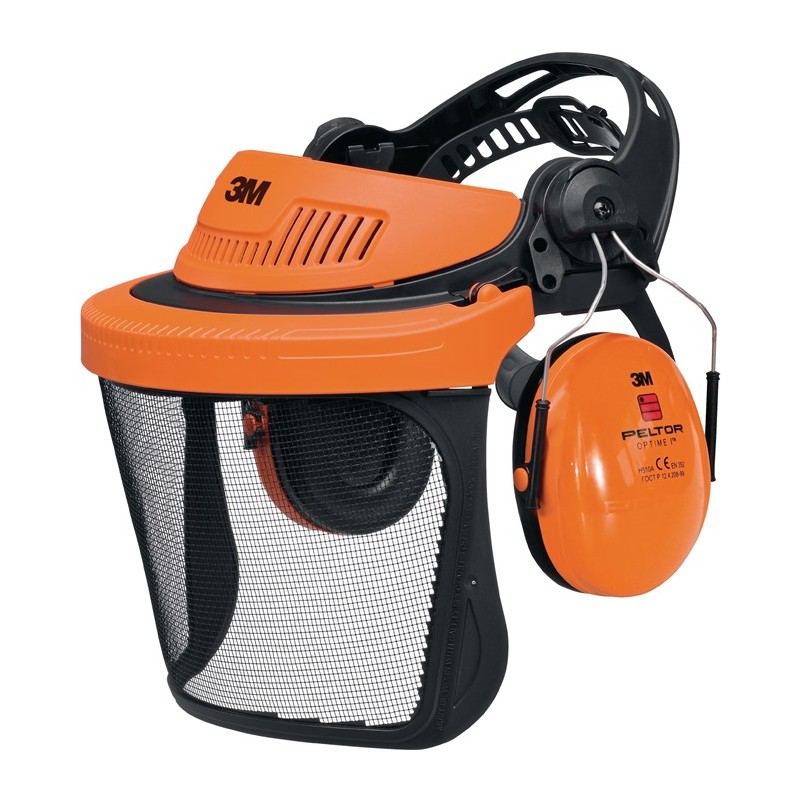Combinaison de protect. faciale/auditive G5V5CH51 Visière réticulée acier inoxydable EN 1731 EN 352-1-3 3M Combinaison de protect. faciale/auditive G5V5CH51 Visière réticulée acier inoxydable EN 1731 EN 352-1-3 3M