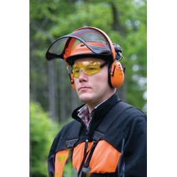 Combinaison de protect. faciale/auditive G5V5CH51 Visière réticulée acier inoxydable EN 1731 EN 352-1-3 3M