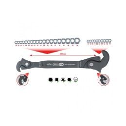 CLÉ MULTI-FONCTIONS À CLIQUET AUTO-SERRANTE 8-17/14–32 MM KS TOOLS 114.0055