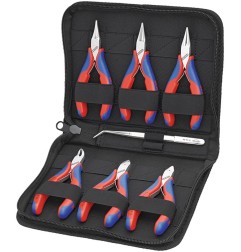 Jeu de pinces électroniques 7 pièces 6 pinces, 1 pincette de précision KNIPEX