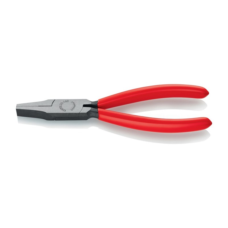 Pince à becs plats longueur totale 160 mm tête polie noire atramentée revêtement Pince à becs plats longueur totale 160 mm tête polie noire atramentée revêtement