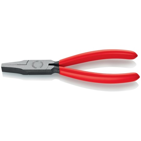Pince à becs plats longueur totale 160 mm tête polie noire atramentée revêtement