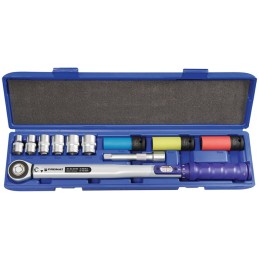 Jeu de clés dynamométriques12 pces 40 - 200 Nm 1/2 po. 9 inserts/rallonge PROMAT