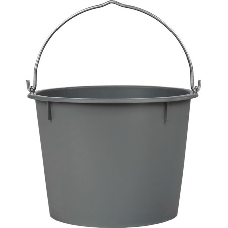 Seau de chantier 20 L gris LDPE