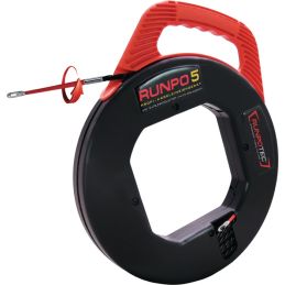 Tire-fils RUNPO 5 L. de ruban 30 m rayon courbure 15 mm D. du câble 5,3 mm RUNPO